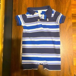 Ralph Lauren Baby Polo collared onesie size 6 months Blue multi-colored